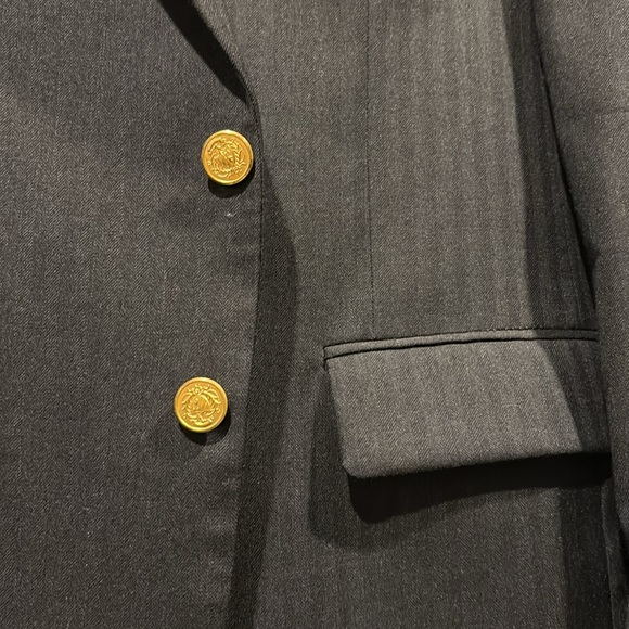 Men’s Vintage JoS A BANK, Sport Coat, Navy Striped, Size 46 Reg - Picture 3 of 11